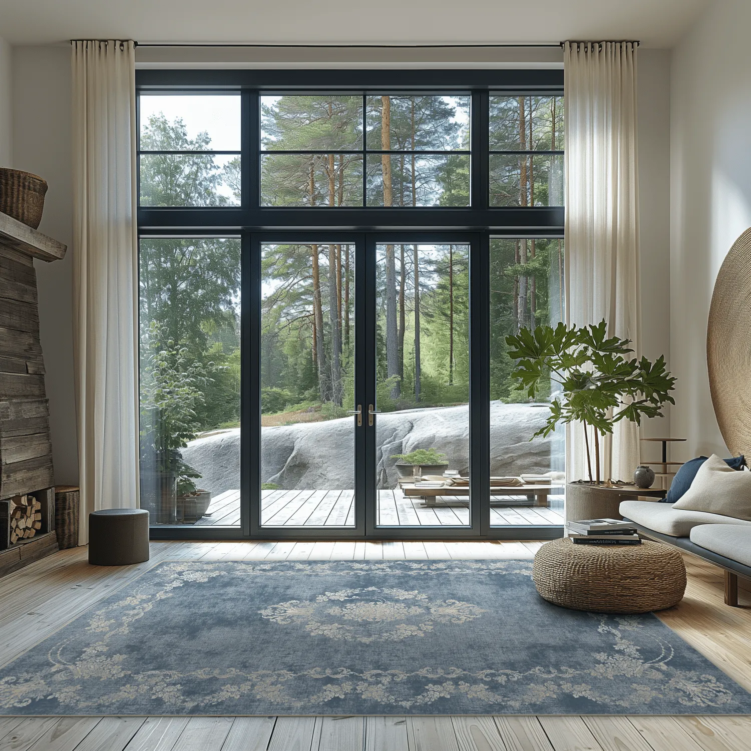 Tapis Wilton - Taknis (bleu clair)