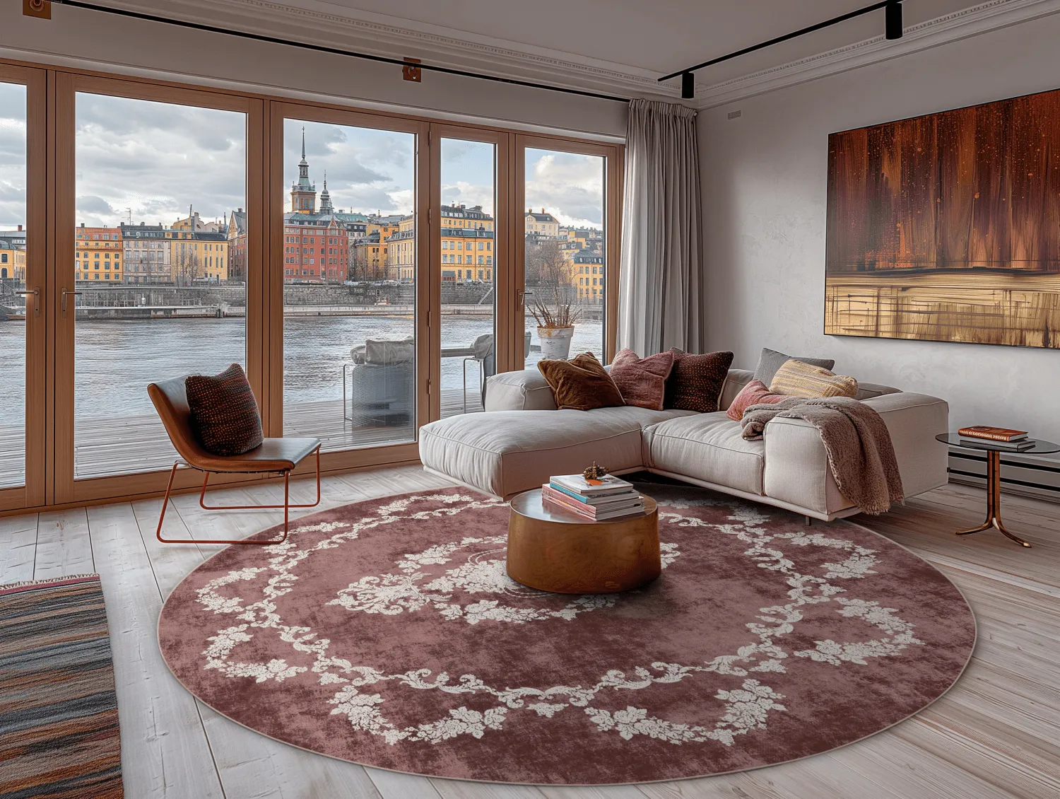 Rund Teppich - Taknis (rot)