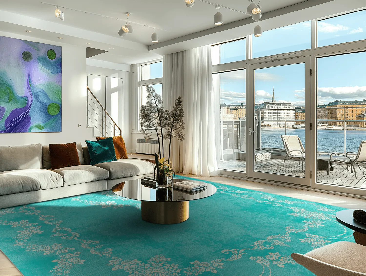 Wilton-Teppich - Taknis (türkis)