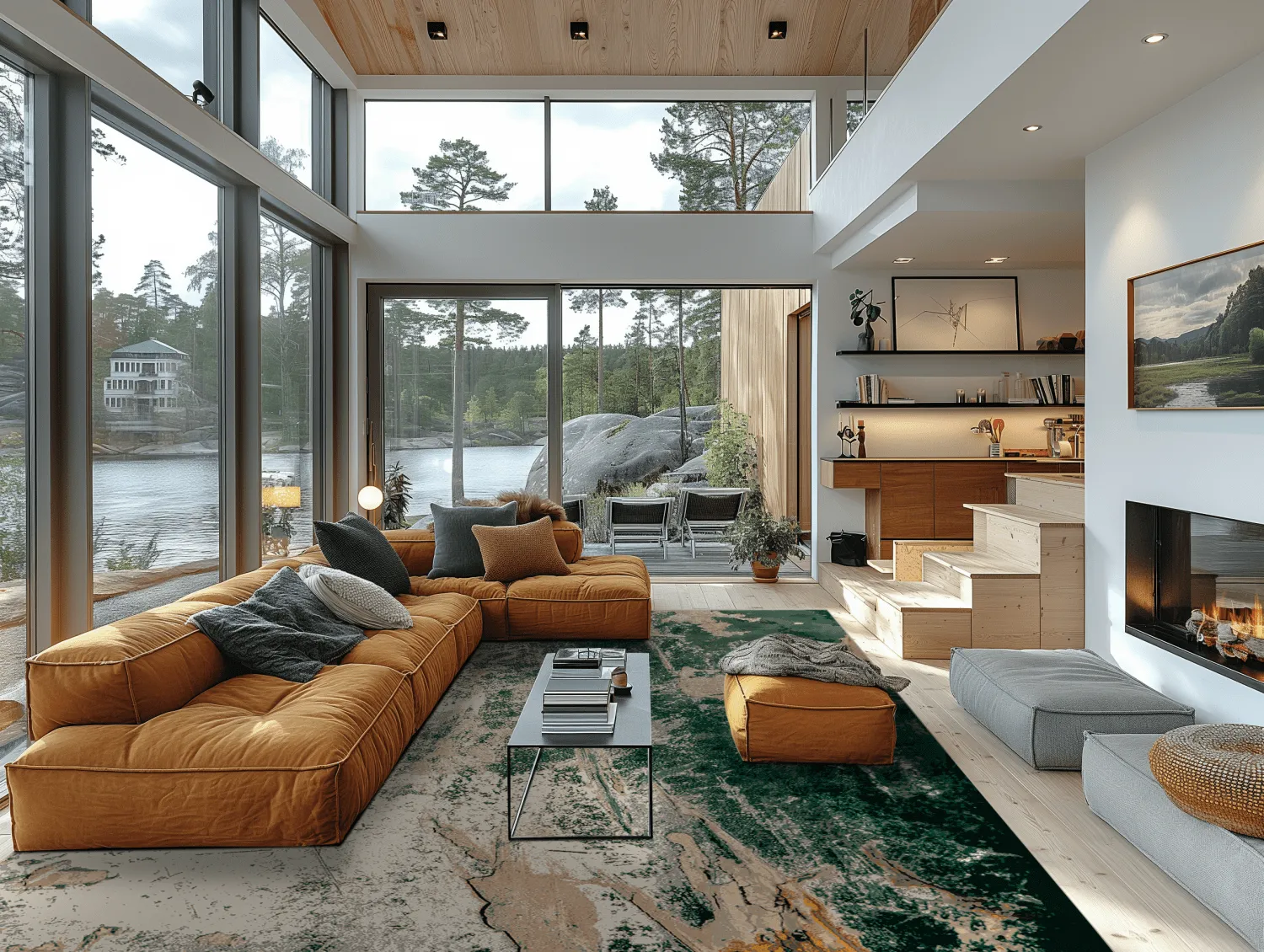 Tapis Wilton - Tamalous (beige/vert)