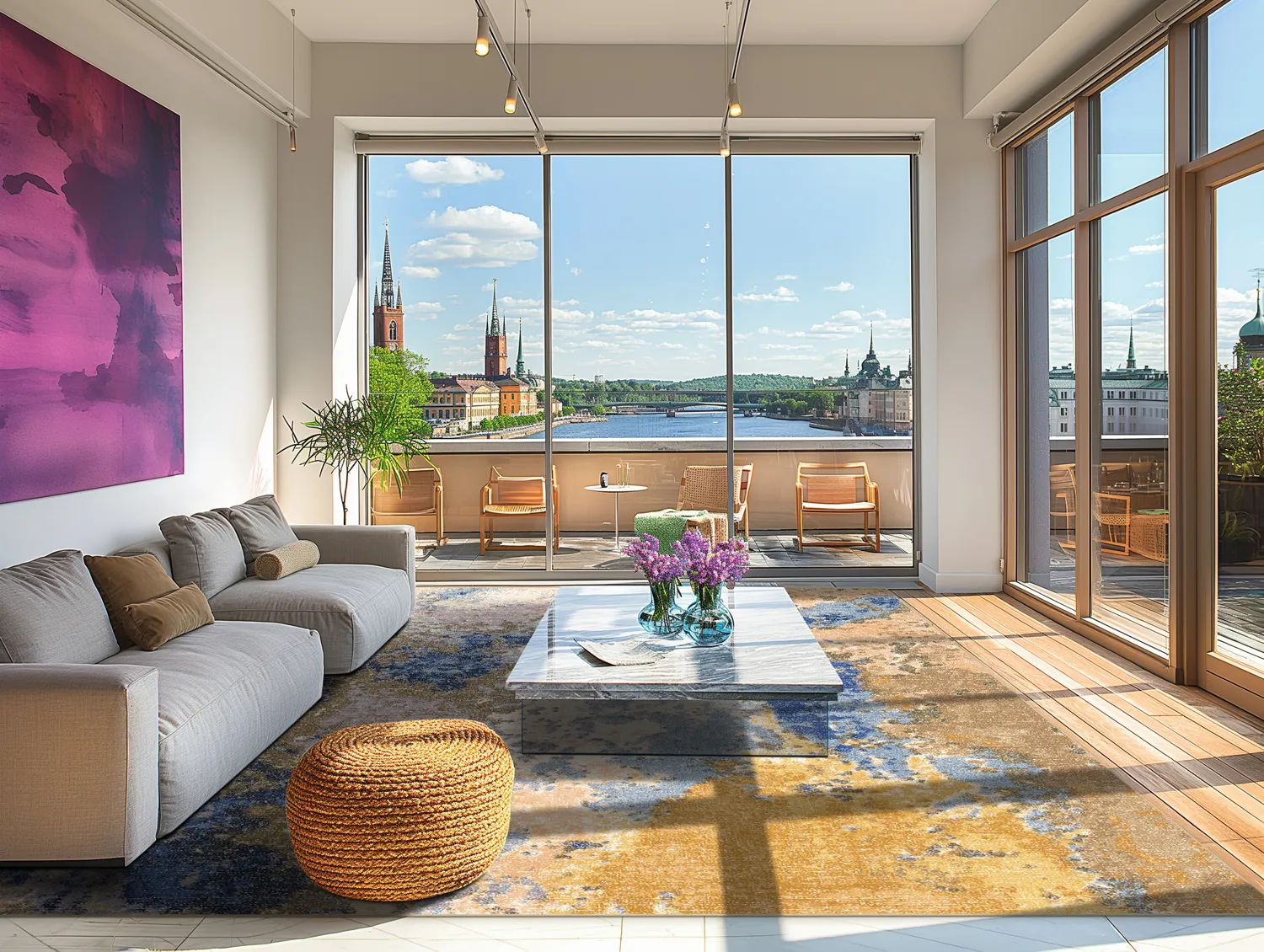 Wilton-Teppich - Travale (grau/blau/multi)