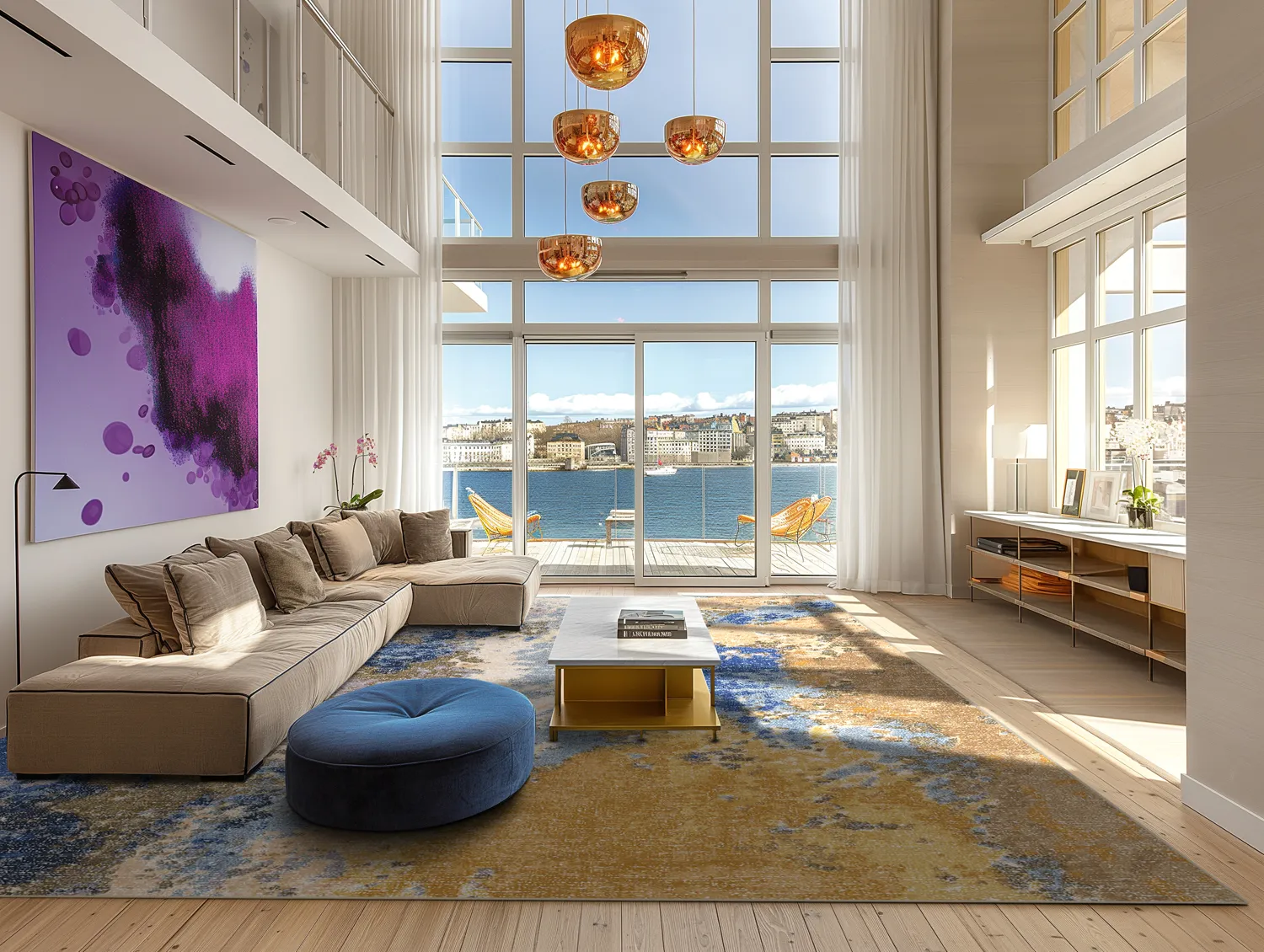 Wilton-Teppich - Travale (grau/blau/multi)