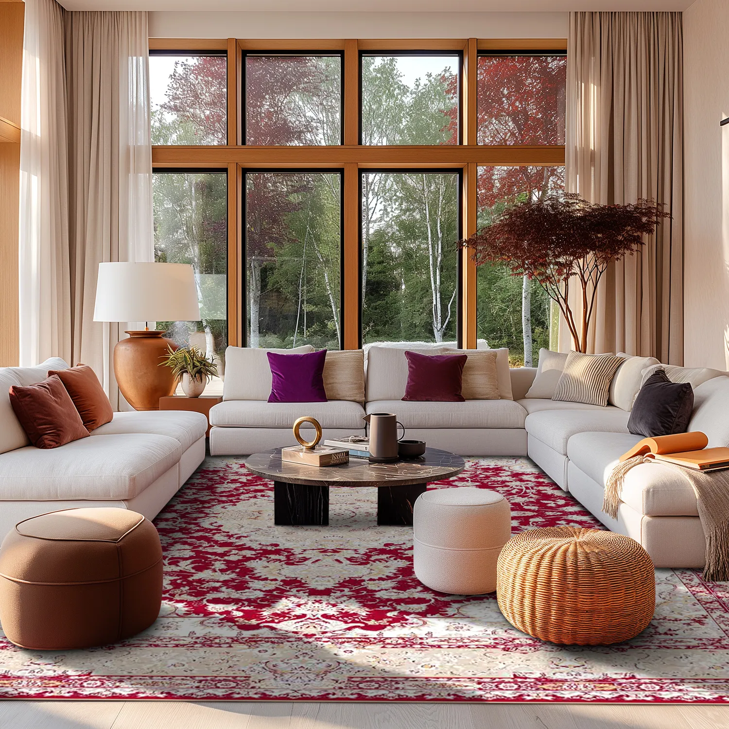 Wilton-Teppich - Vakifli (rot/multi)