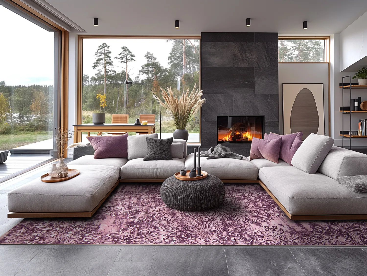 Wilton-Teppich - Valenza (lila)