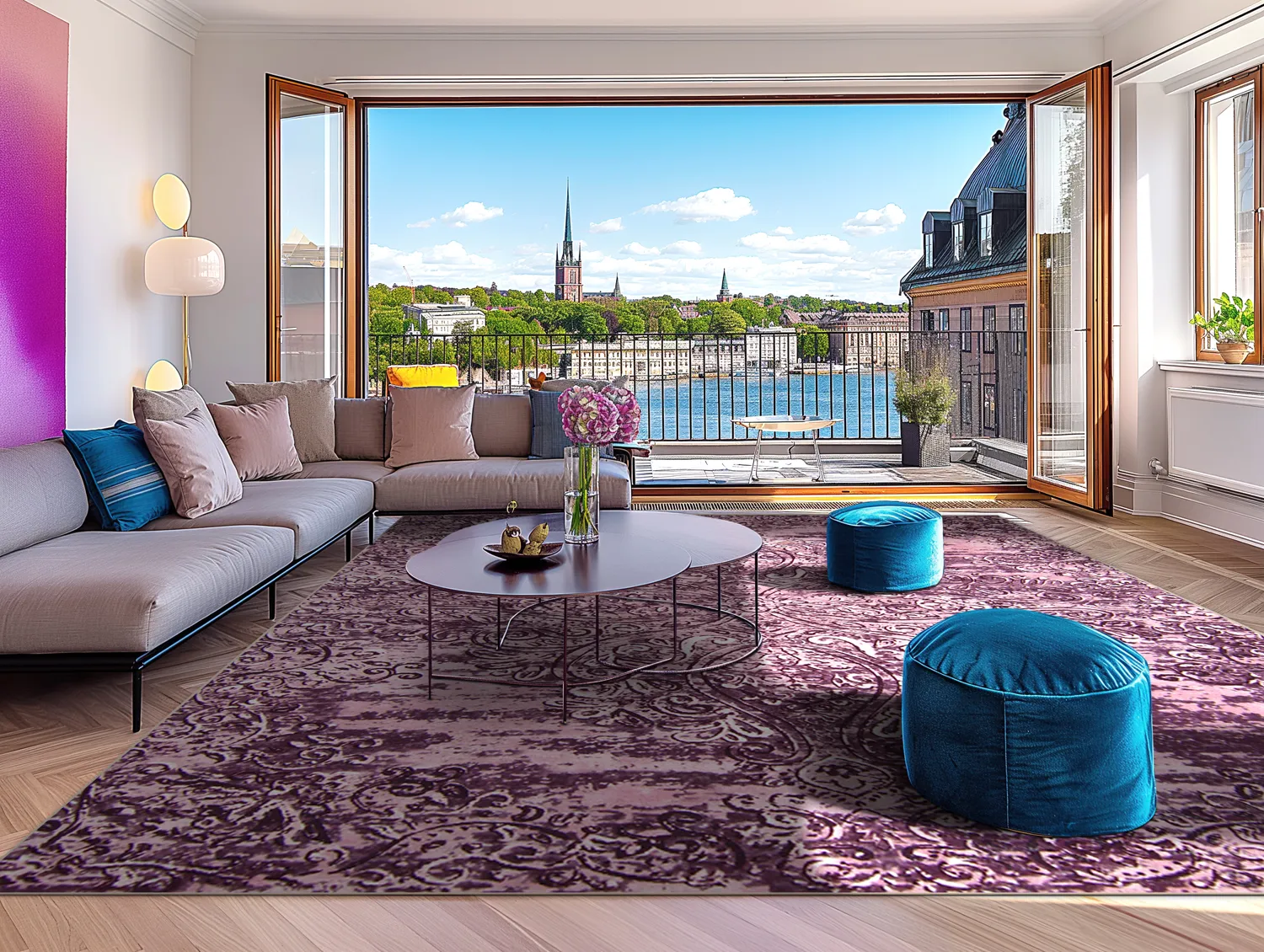 Wilton-Teppich - Valenza (lila)