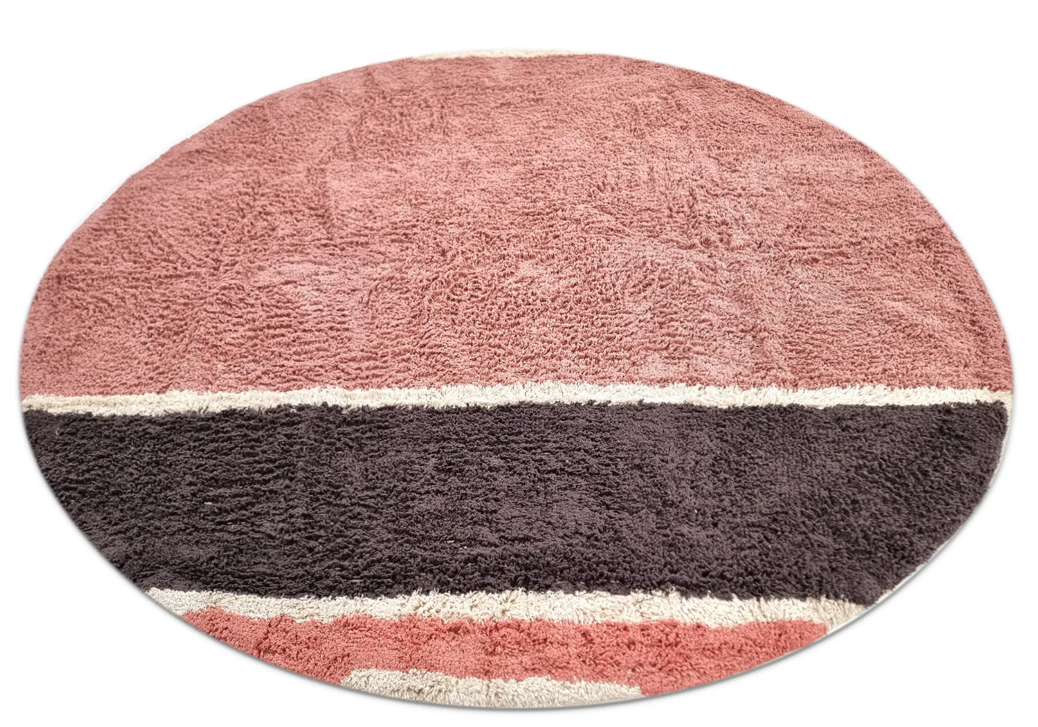Runde Teppiche - Vinci Natural Cotton Shaggy (rosa)