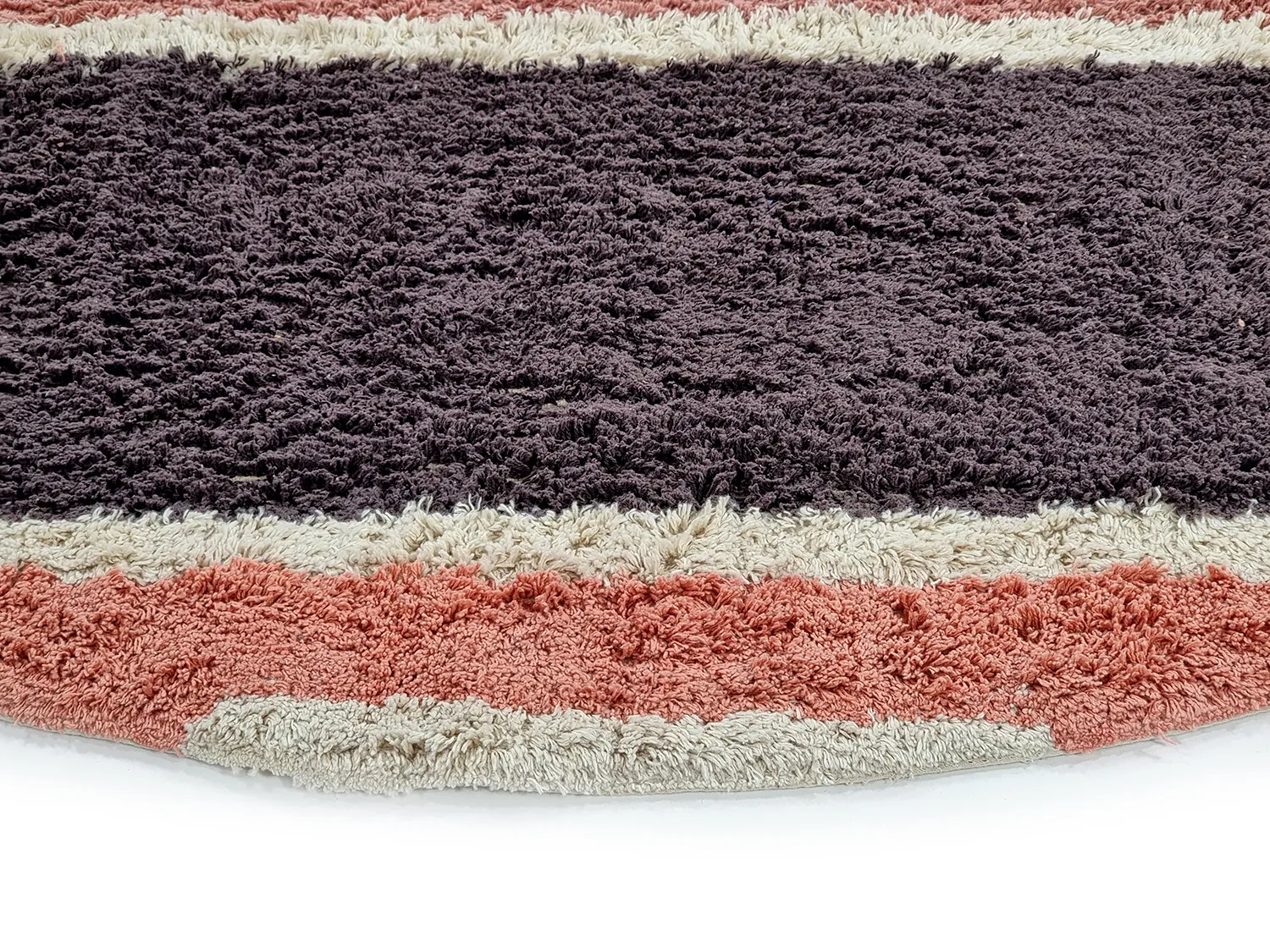 Runde Teppiche - Vinci Natural Cotton Shaggy (rosa)