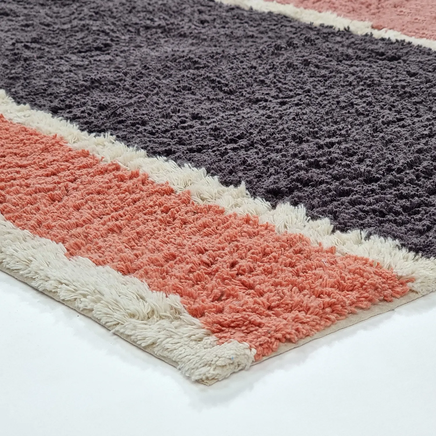 Hochflorteppiche - Vinci Natural Cotton Shaggy (rosa)