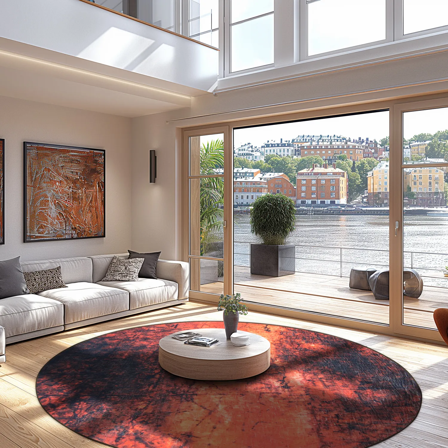 Rund Teppich - Wells (orange)