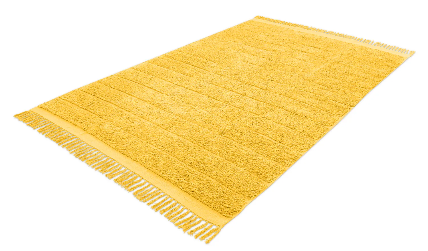Tapis shaggy - Willow Natural Cotton Shaggy (jaune)