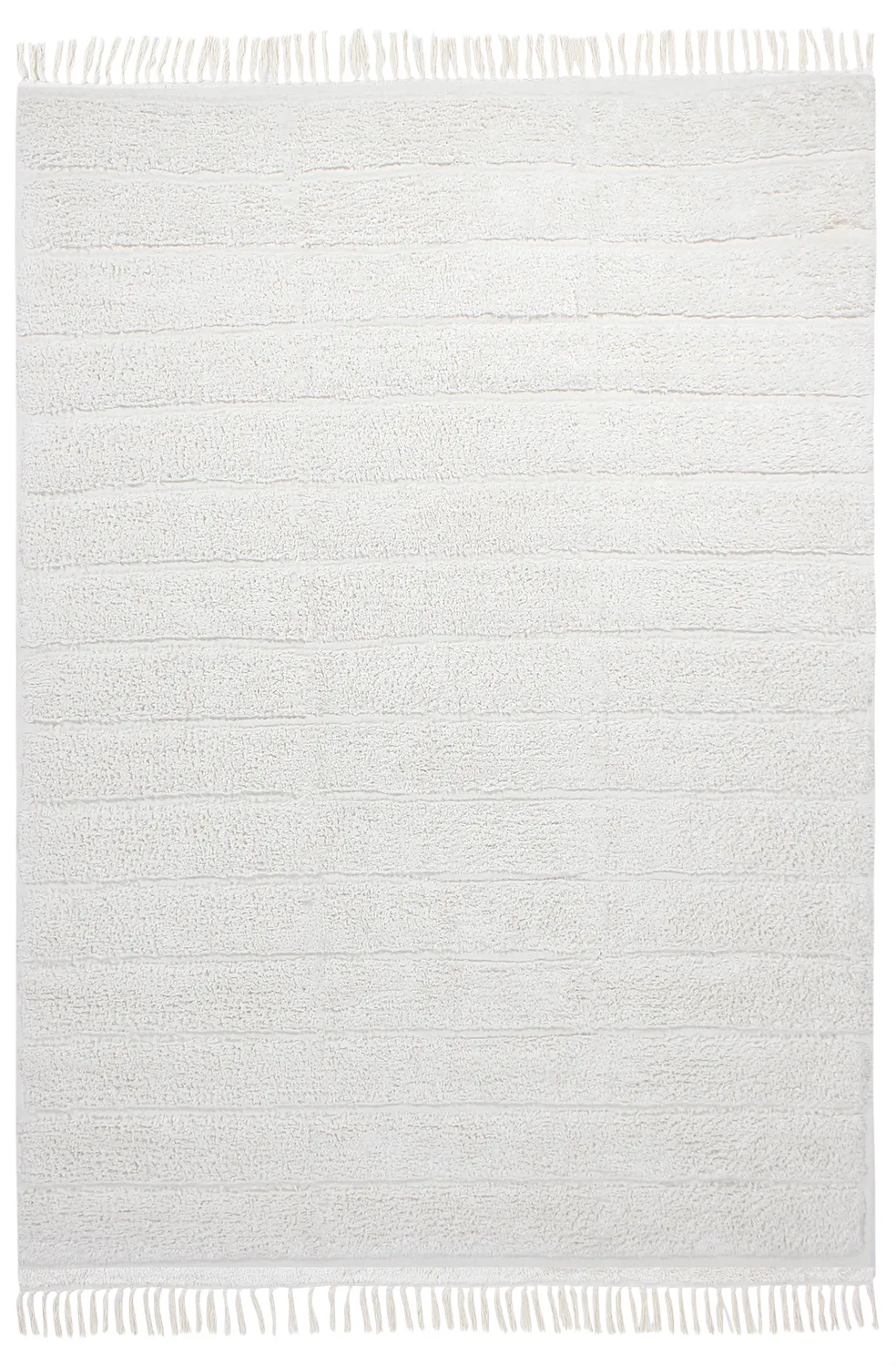Tapis à poils longs - Willow Natural Cotton Shaggy (blanc cassé)
