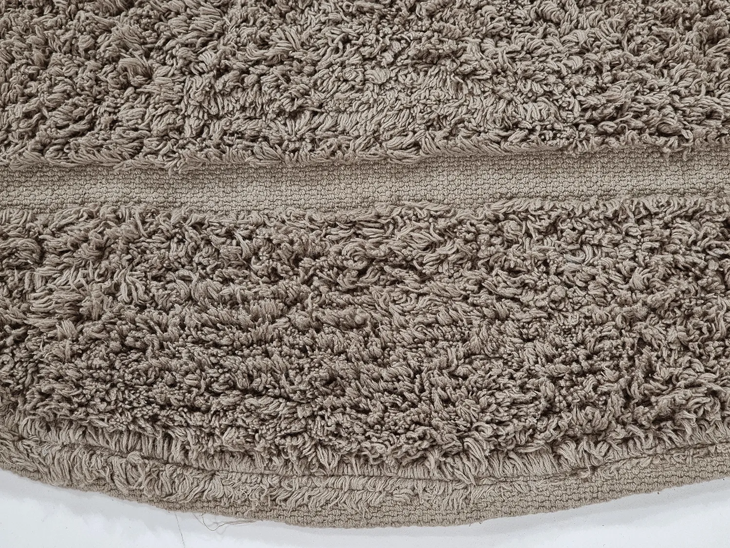 Runde Teppiche - Willow Natural Cotton Shaggy (taupe)