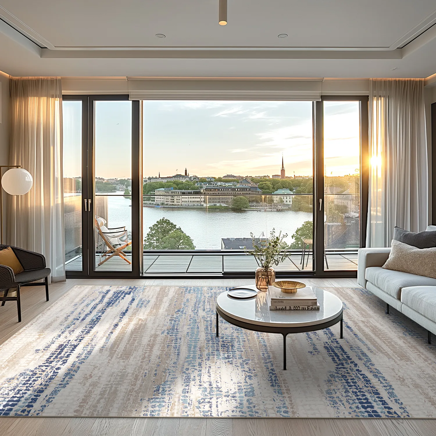 Wilton-Teppich - Yafran (blau)