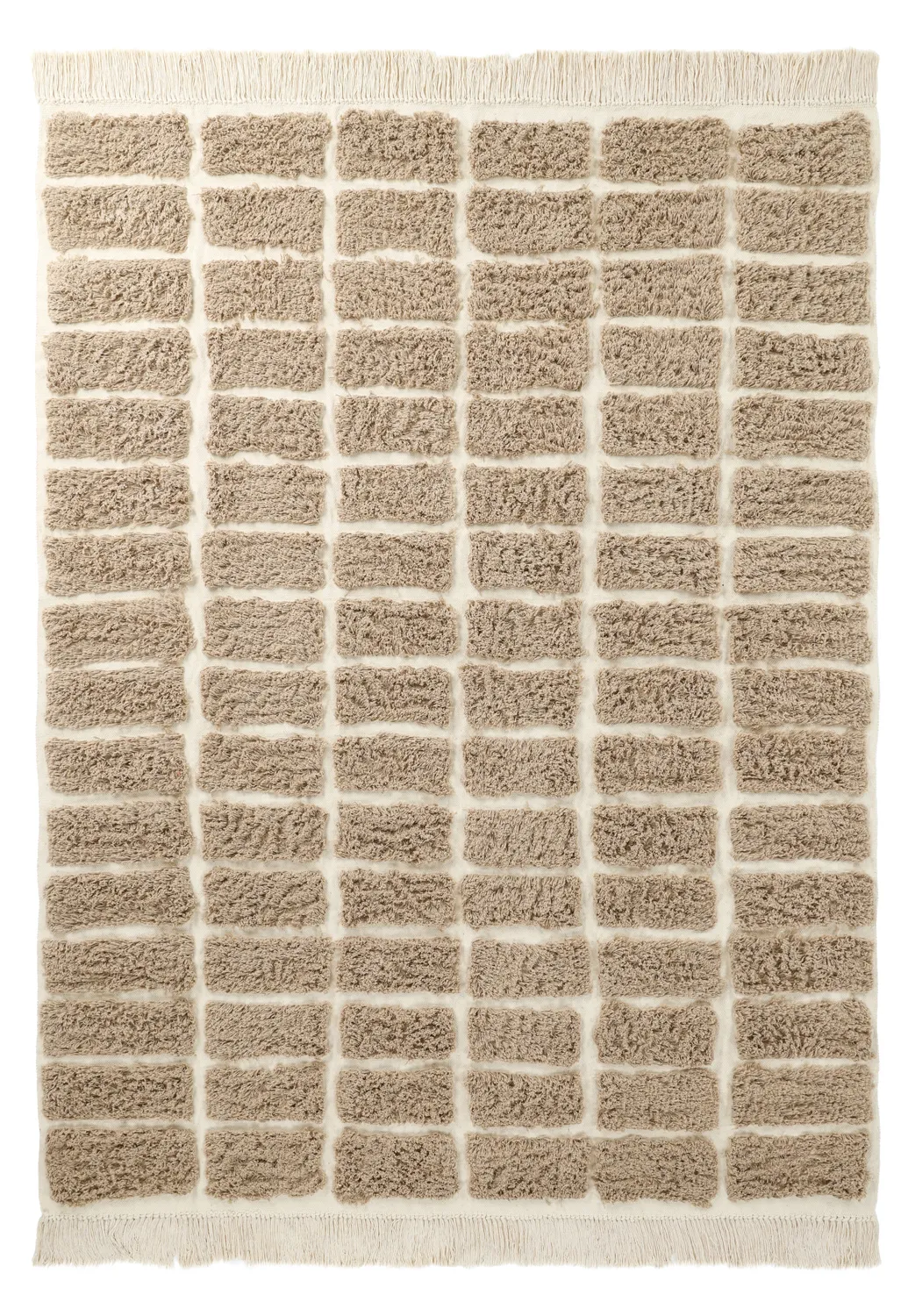 Hochflorteppiche - Zola Natural Cotton Shaggy (beige)