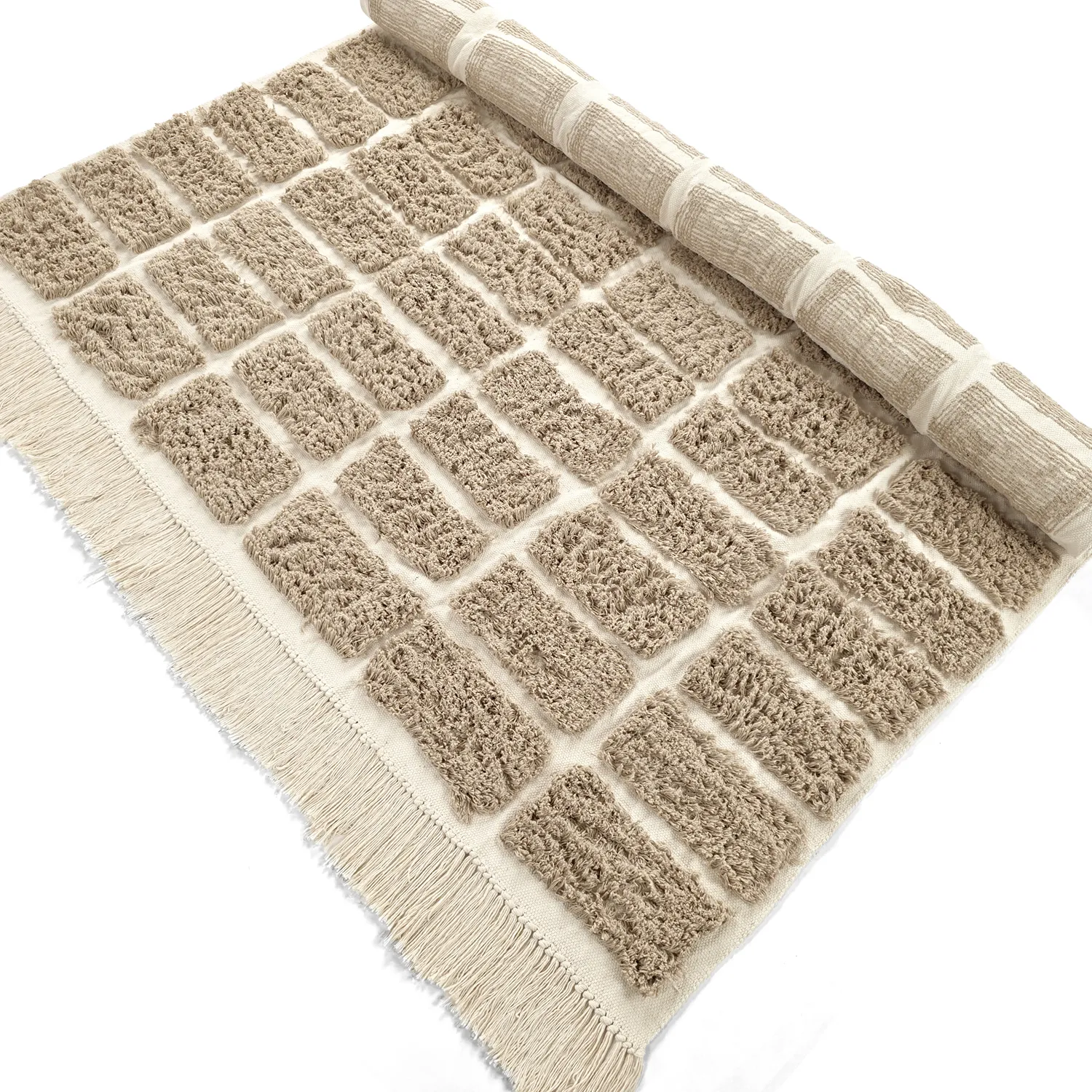 Hochflorteppiche - Zola Natural Cotton Shaggy (beige)