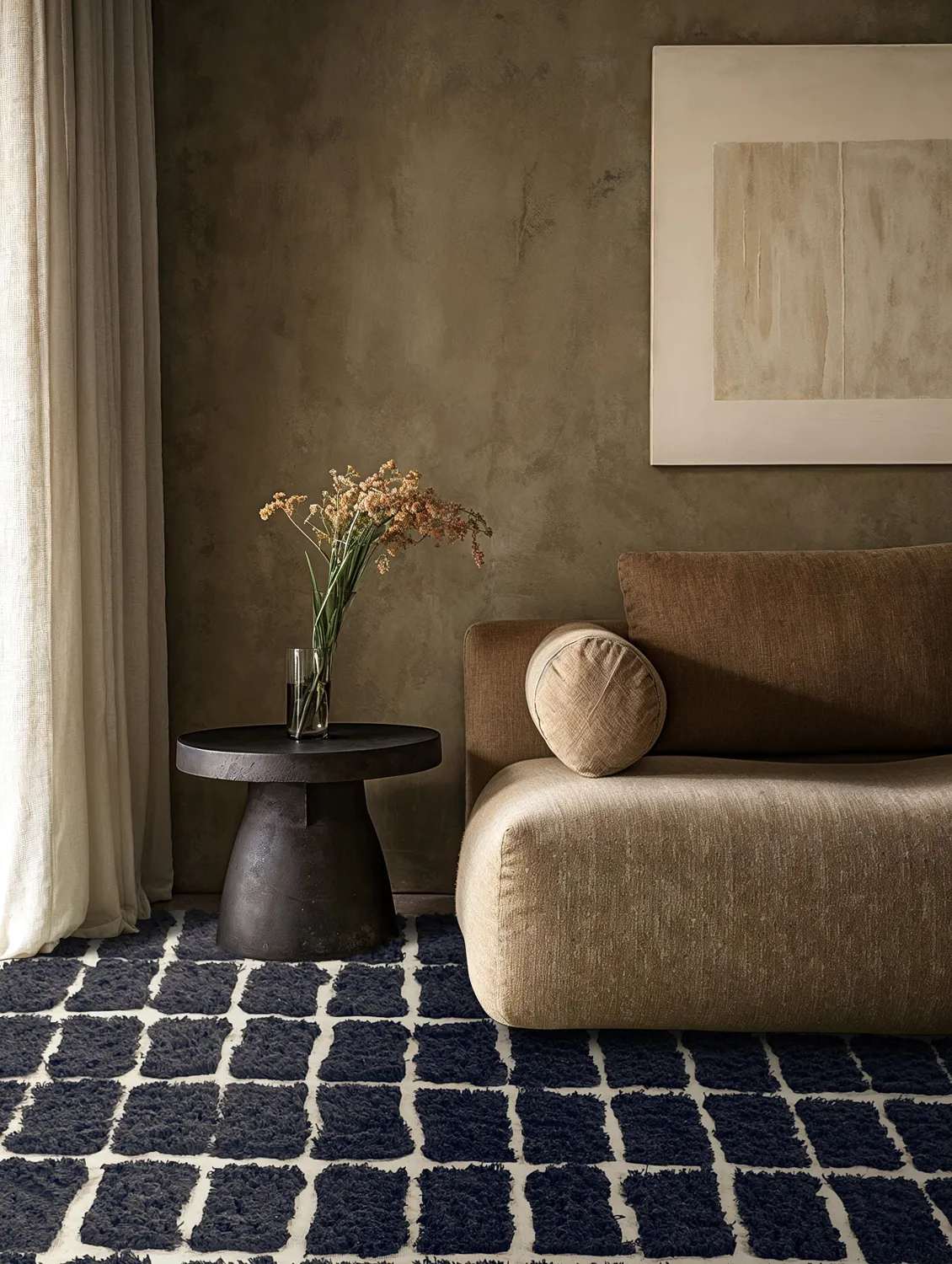 Hochflorteppiche - Zola Natural Cotton Shaggy (dunkelgrau)