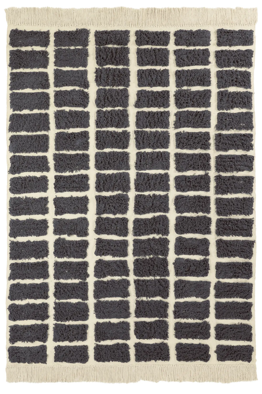 Hochflorteppiche - Zola Natural Cotton Shaggy (dunkelgrau)