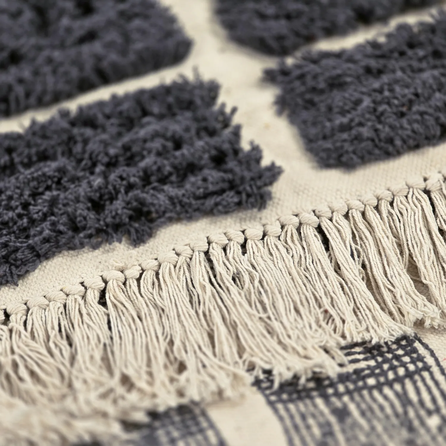 Hochflorteppiche - Zola Natural Cotton Shaggy (dunkelgrau)