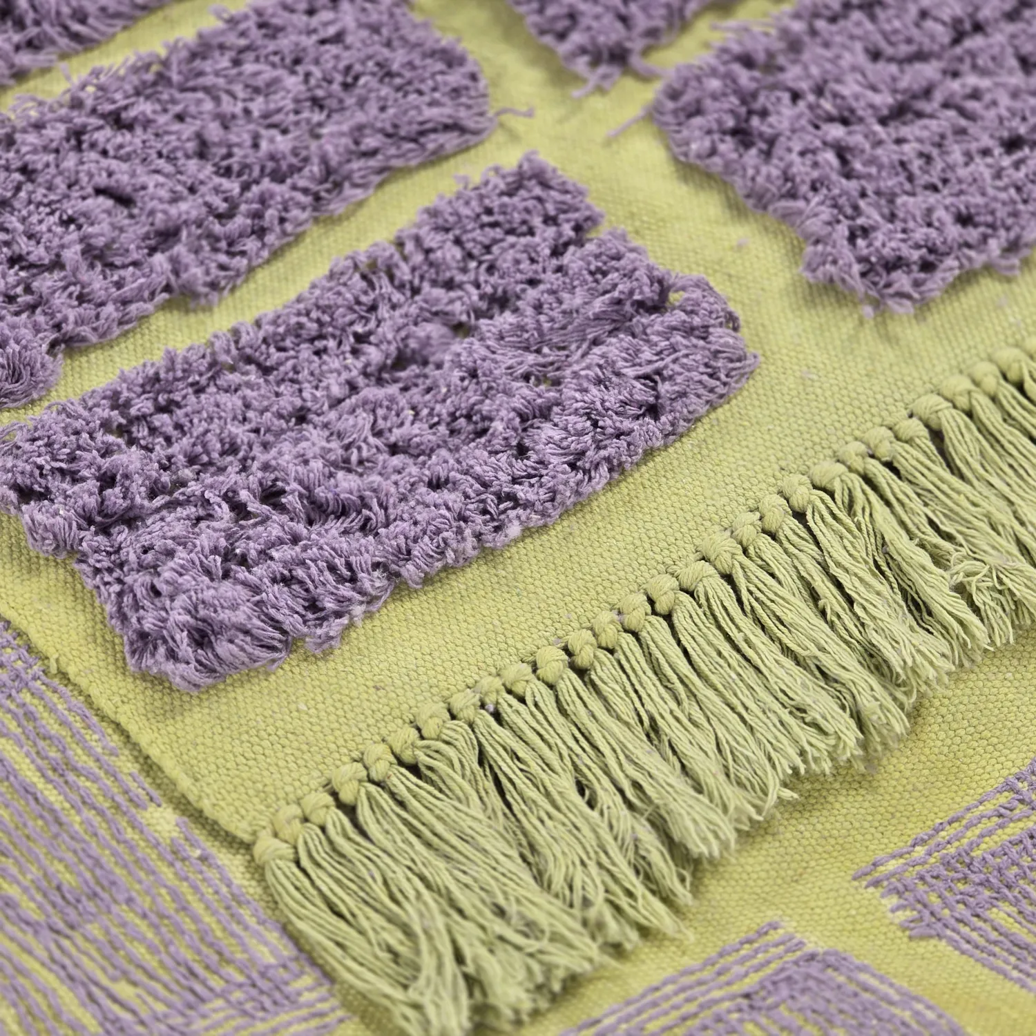 Hochflorteppiche - Zola Natural Cotton Shaggy (lila)