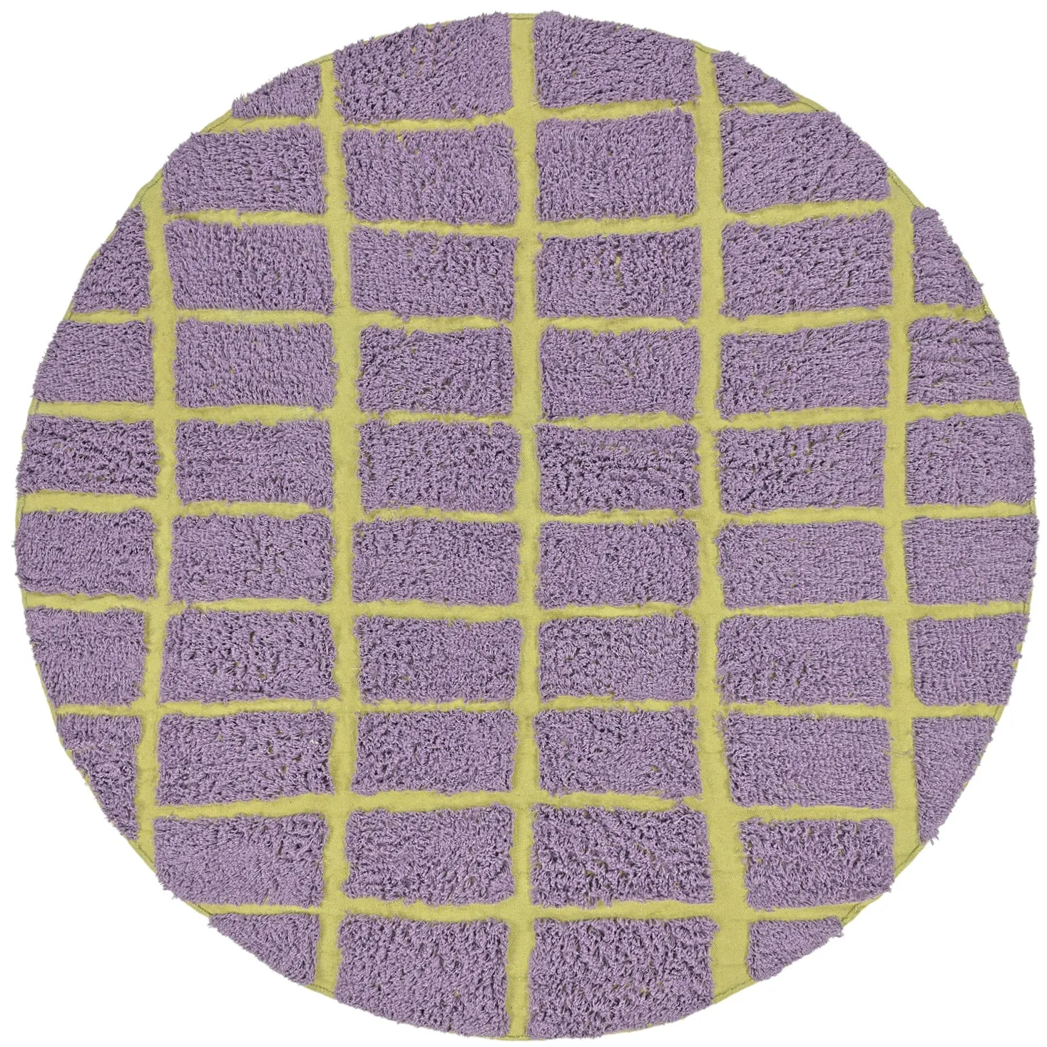 Rund Teppich - Zola Natural Cotton Shaggy (lila)