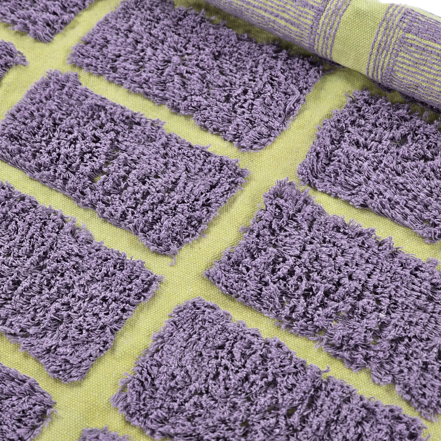 Rund Teppich - Zola Natural Cotton Shaggy (lila)