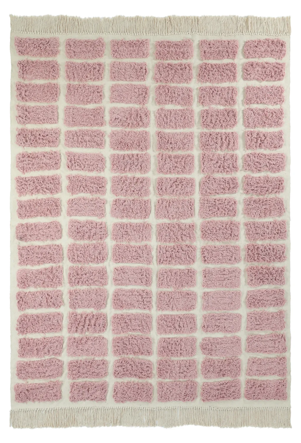 Hochflorteppiche - Zola Natural Cotton Shaggy (rosa)