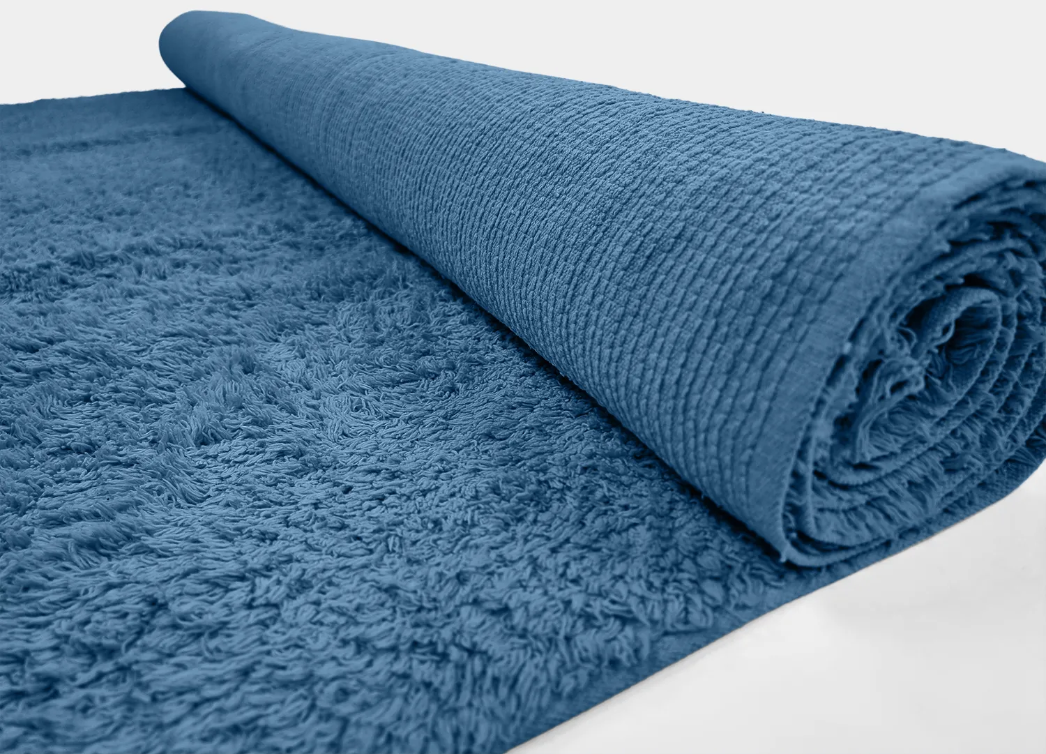 Tapis à poils longs - Alba Natural Cotton Shaggy (bleu)