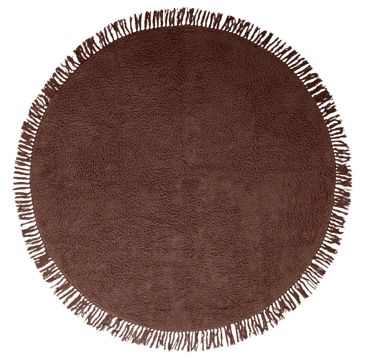 Runde Teppiche - Alba Natural Cotton Shaggy (braun)