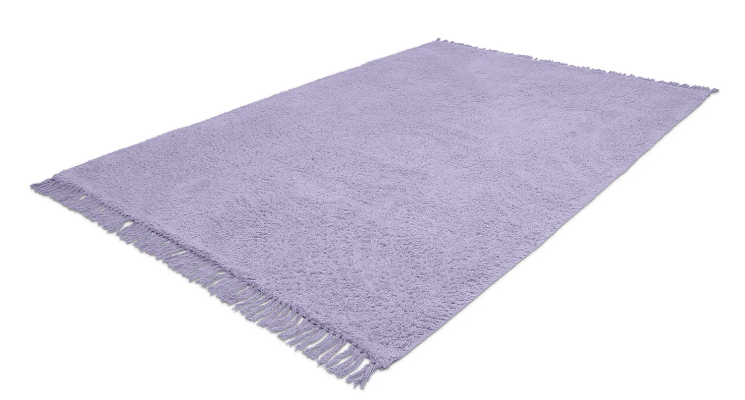 Hochflorteppiche - Alba Natural Cotton Shaggy (lila)