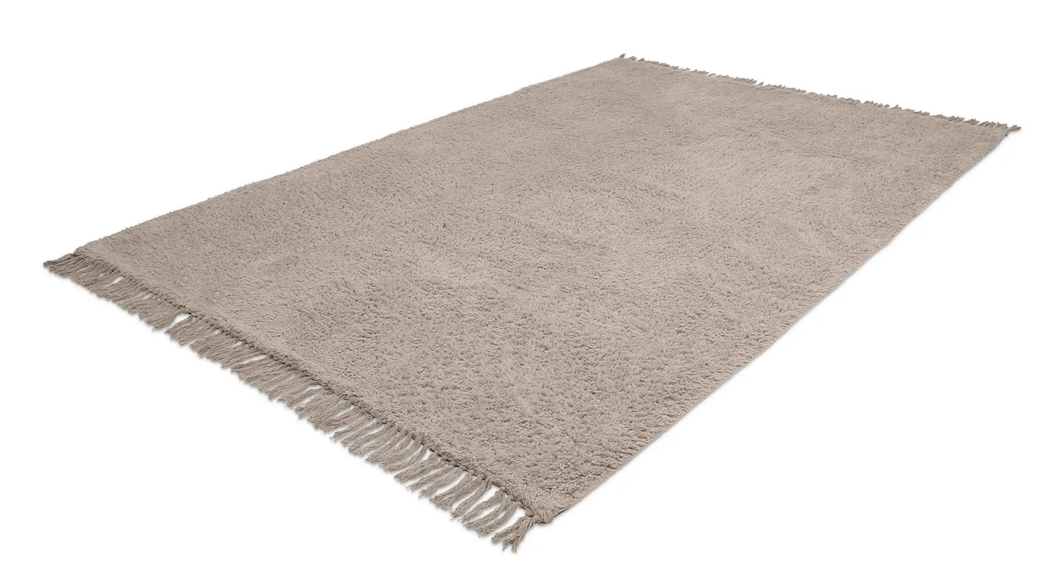 Hochflorteppiche - Alba Natural Cotton Shaggy (taupe)