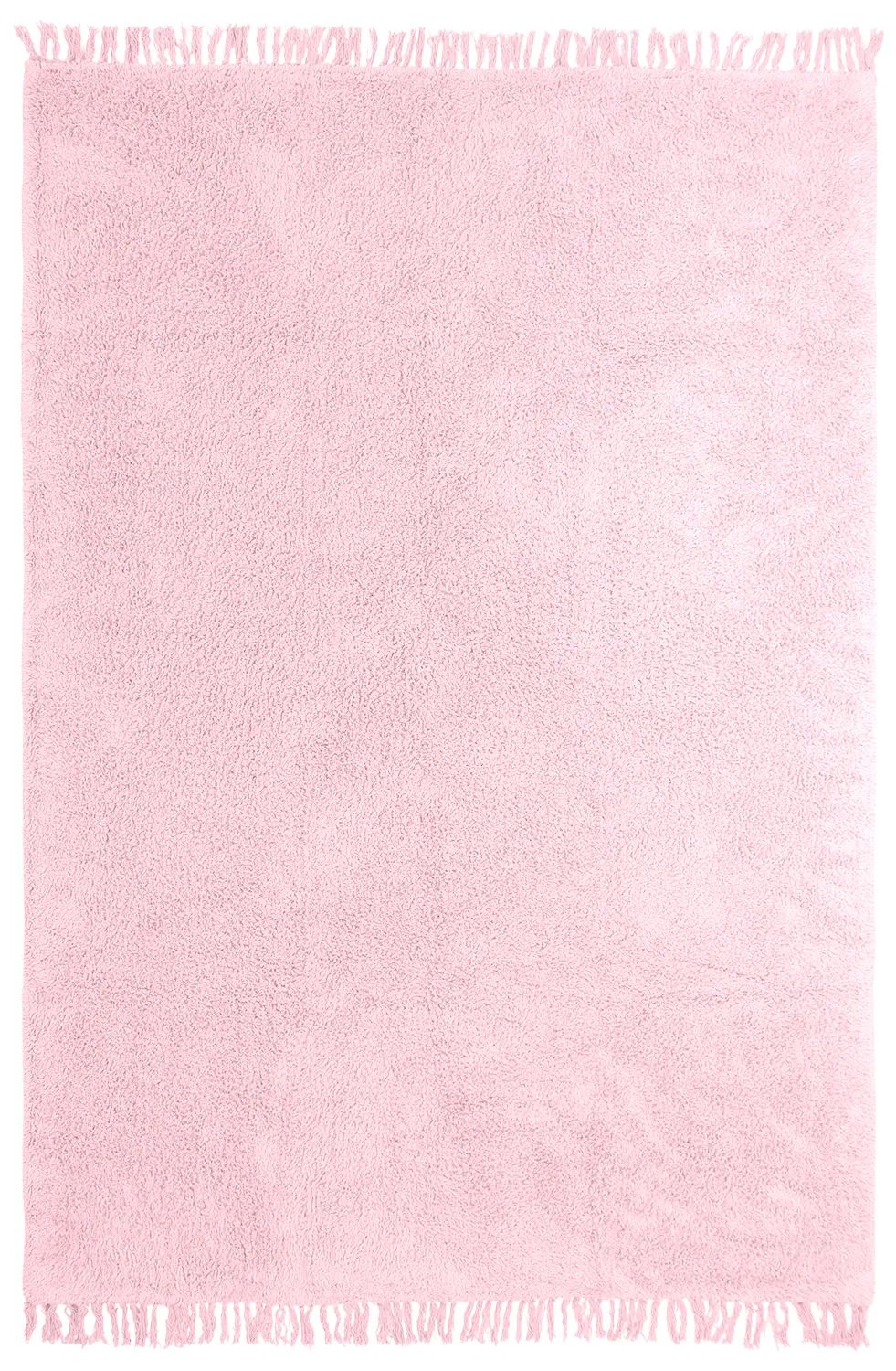 Tapis à poils longs - Alba Natural Cotton Shaggy (rose clair)