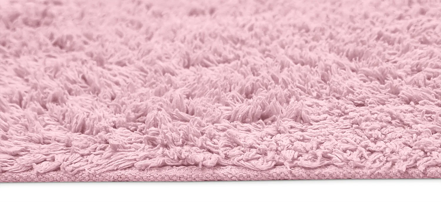 Tapis à poils longs - Alba Natural Cotton Shaggy (rose clair)