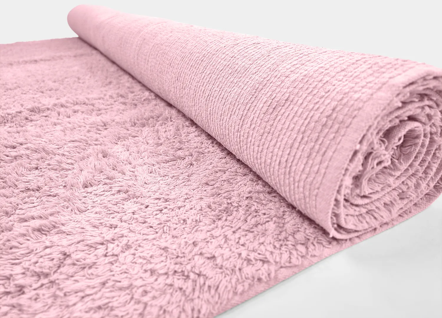 Tapis à poils longs - Alba Natural Cotton Shaggy (rose clair)