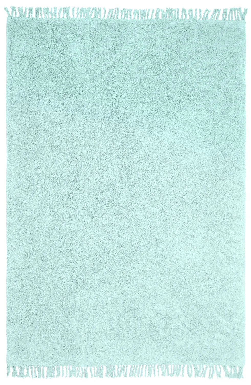 Hochflorteppiche - Alba Natural Cotton Shaggy (türkis)