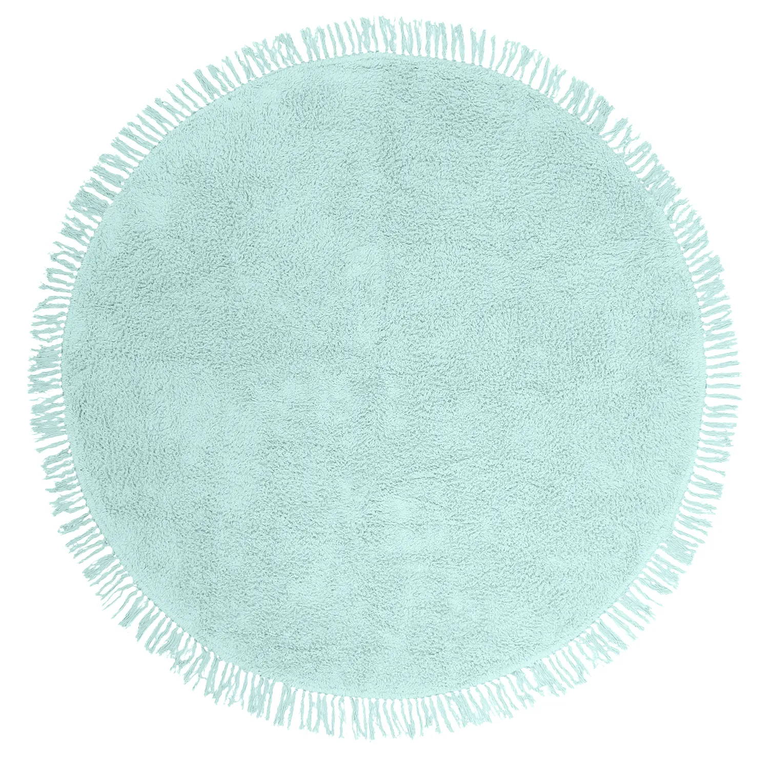 Runde Teppiche - Alba Natural Cotton Shaggy (türkis)