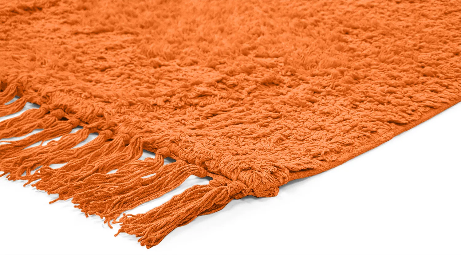 Tapis à poils longs - Alba Natural Cotton Shaggy (orange)