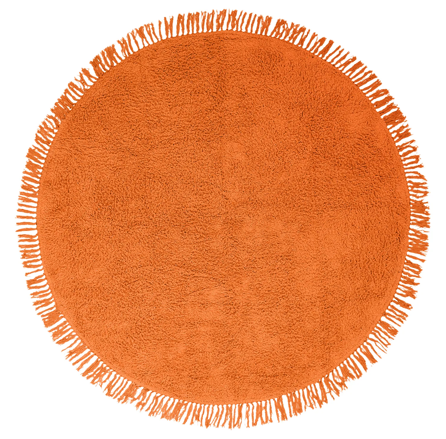Runde Teppiche - Alba Natural Cotton Shaggy (orange)