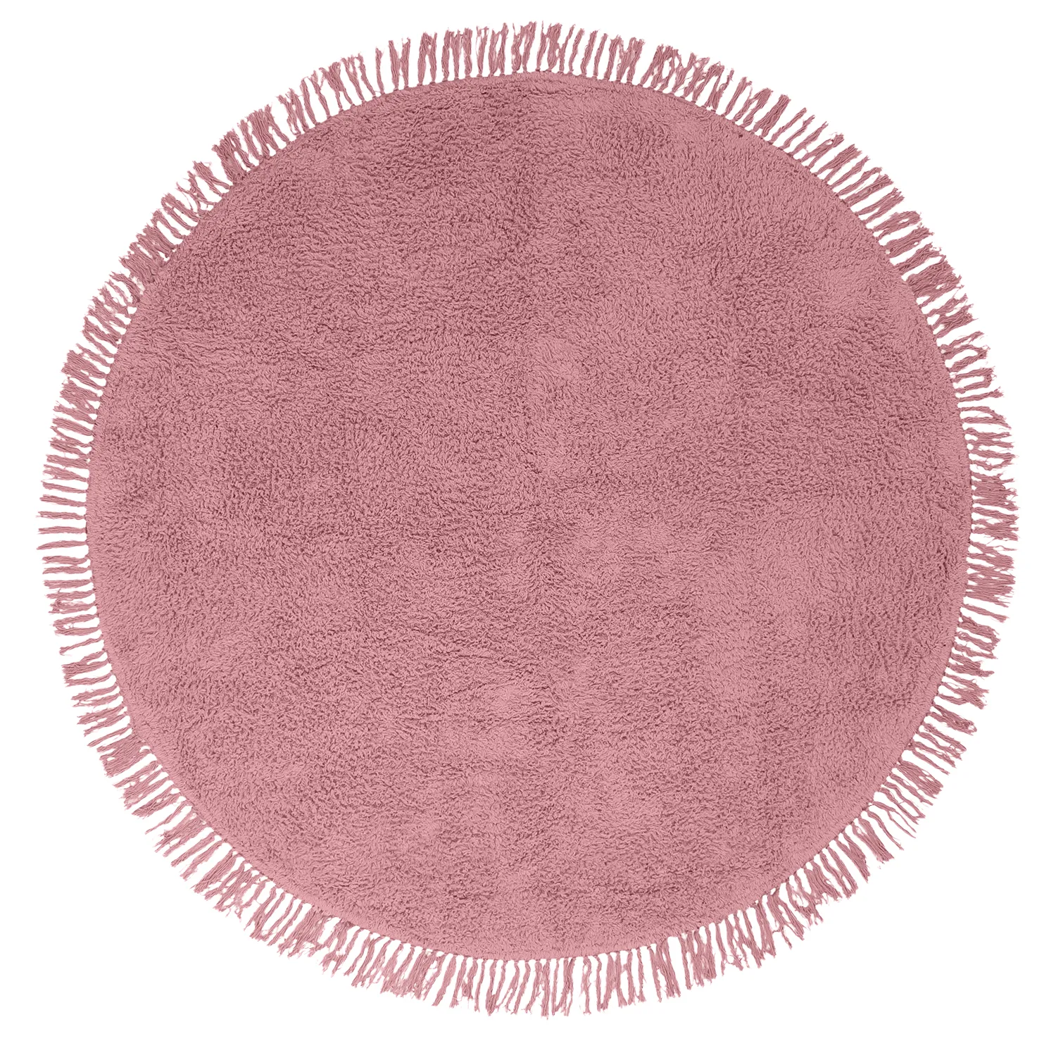 Runde Teppiche - Alba Natural Cotton Shaggy (rosa)