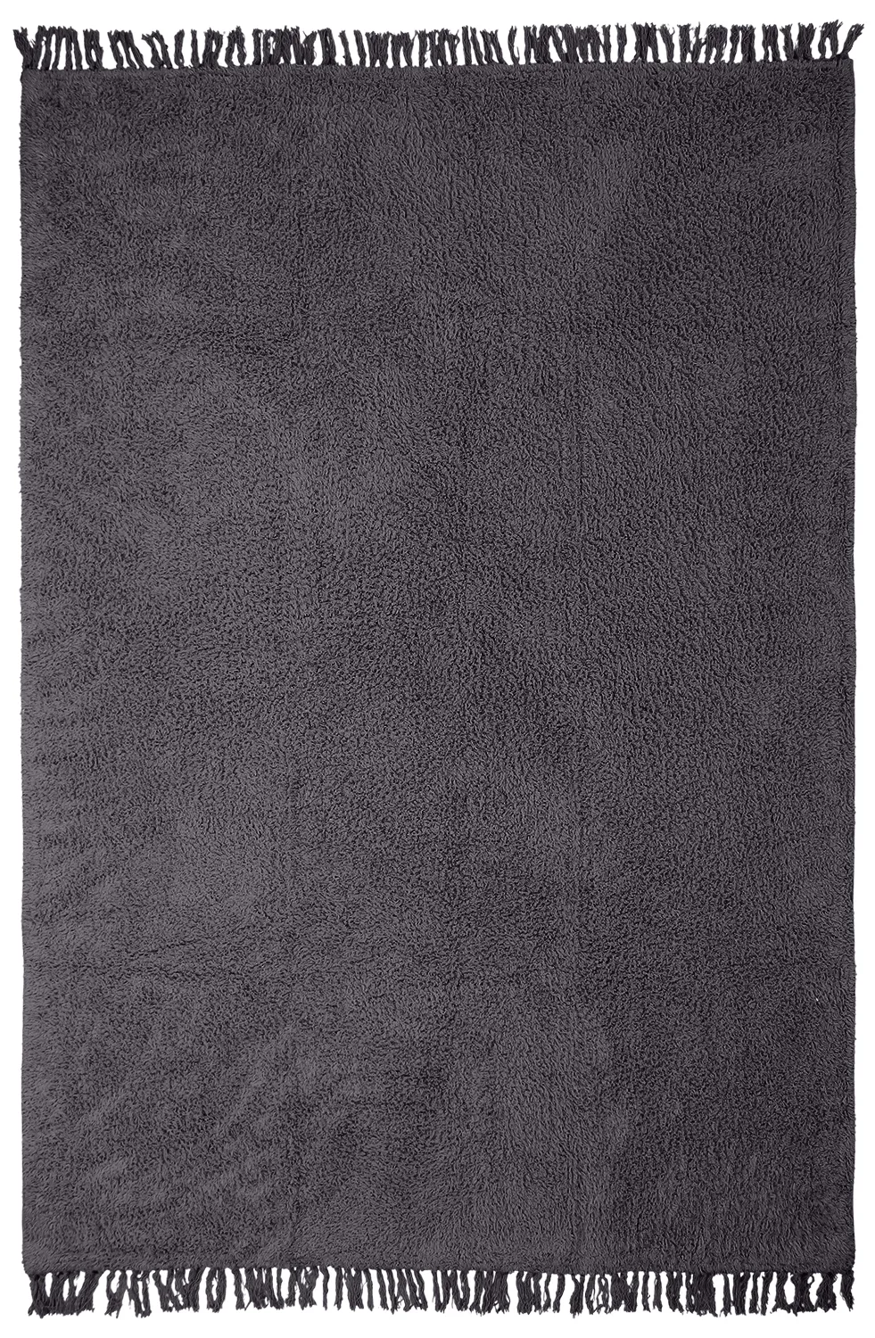 Hochflorteppiche - Alba Natural Cotton Shaggy (schwarz)