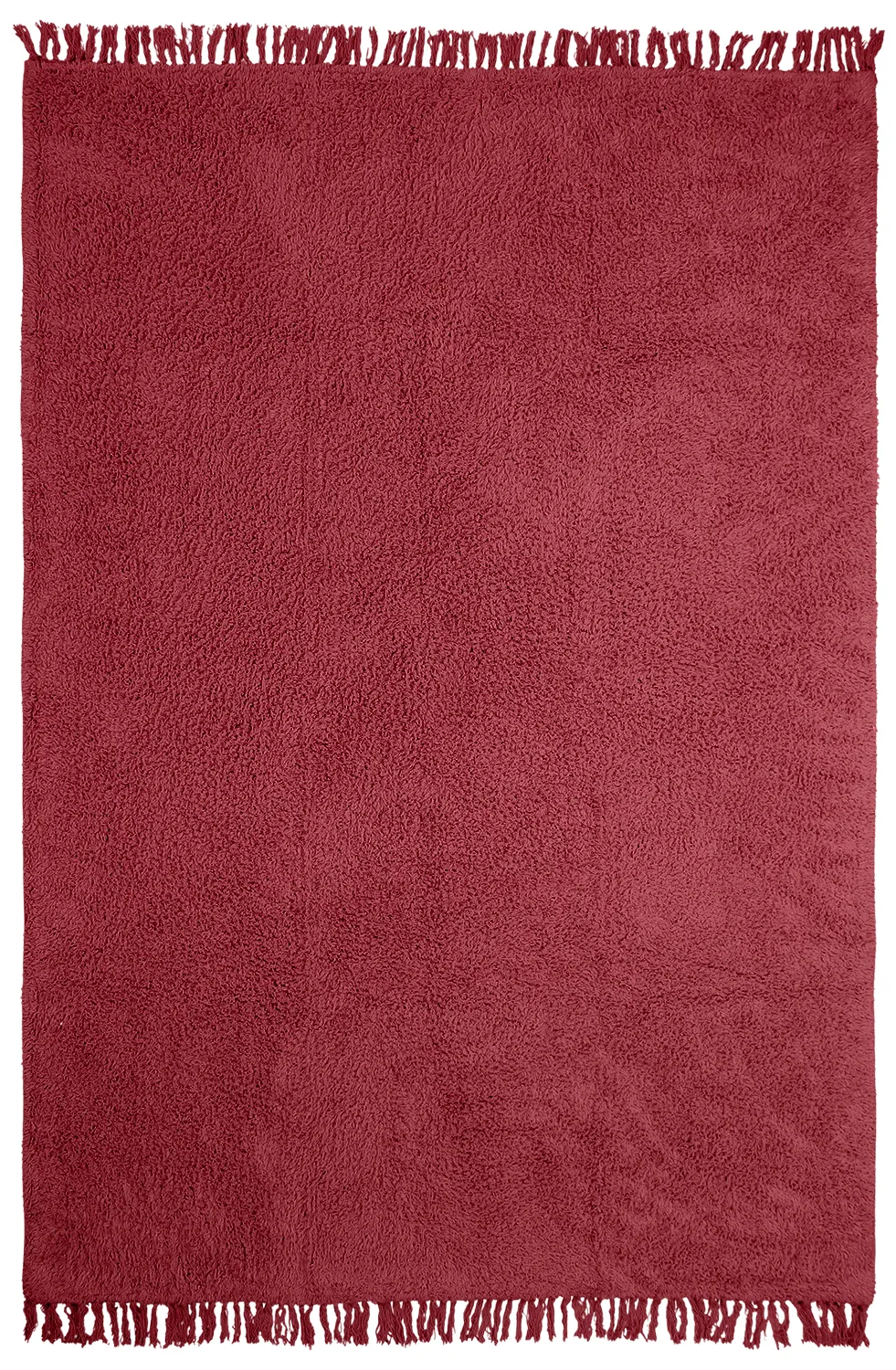Hochflorteppiche - Alba Natural Cotton Shaggy (Burgund)