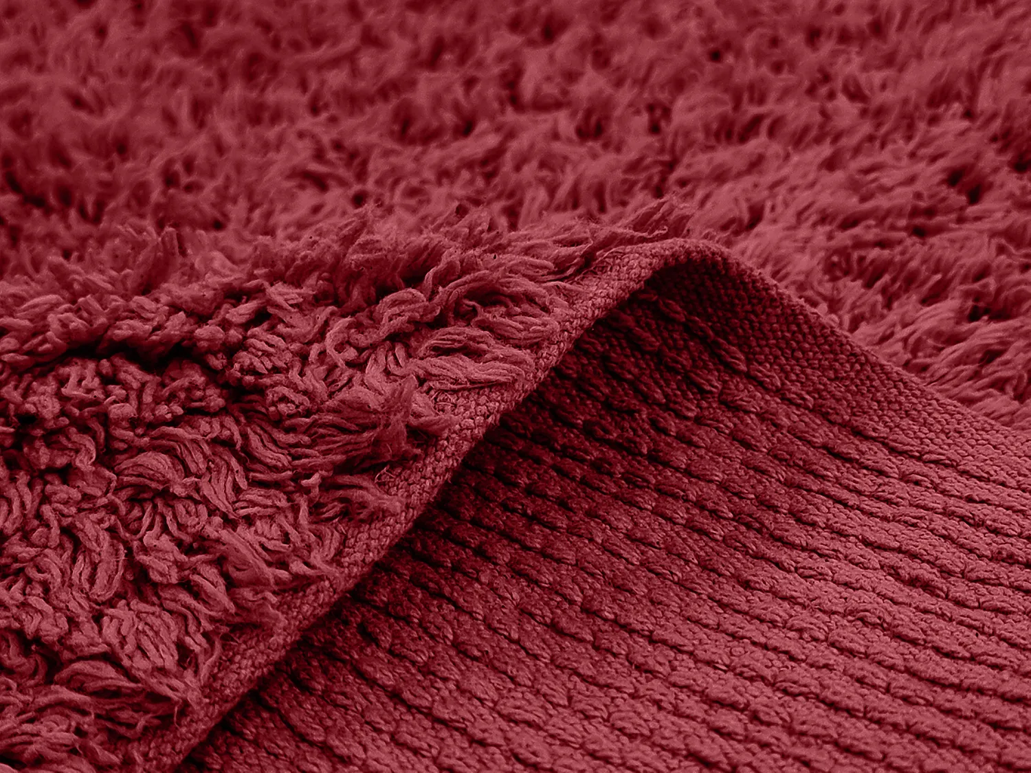 Hochflorteppiche - Alba Natural Cotton Shaggy (Burgund)