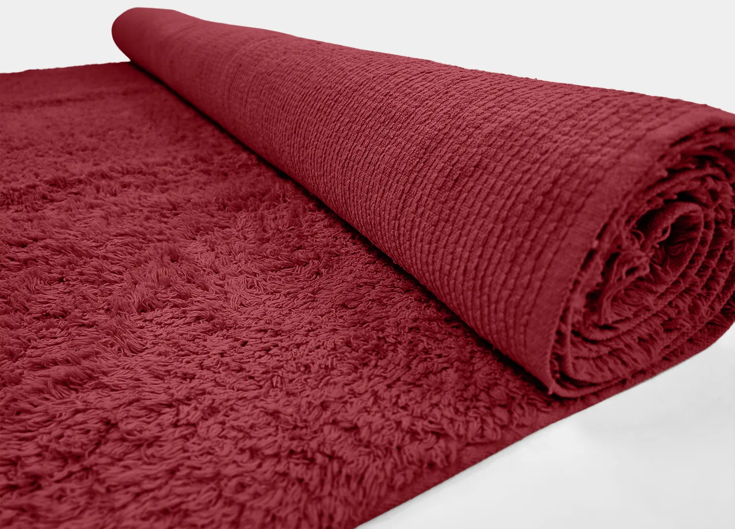 Hochflorteppiche - Alba Natural Cotton Shaggy (Burgund)