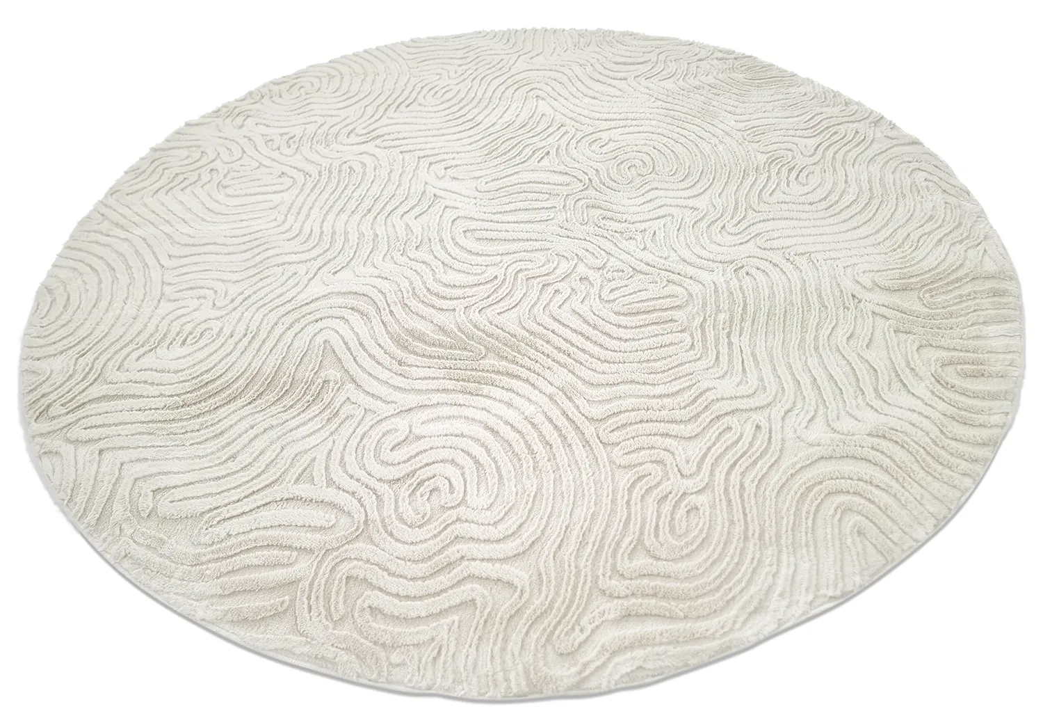 Tapis rond - Amora (blanc cassé)