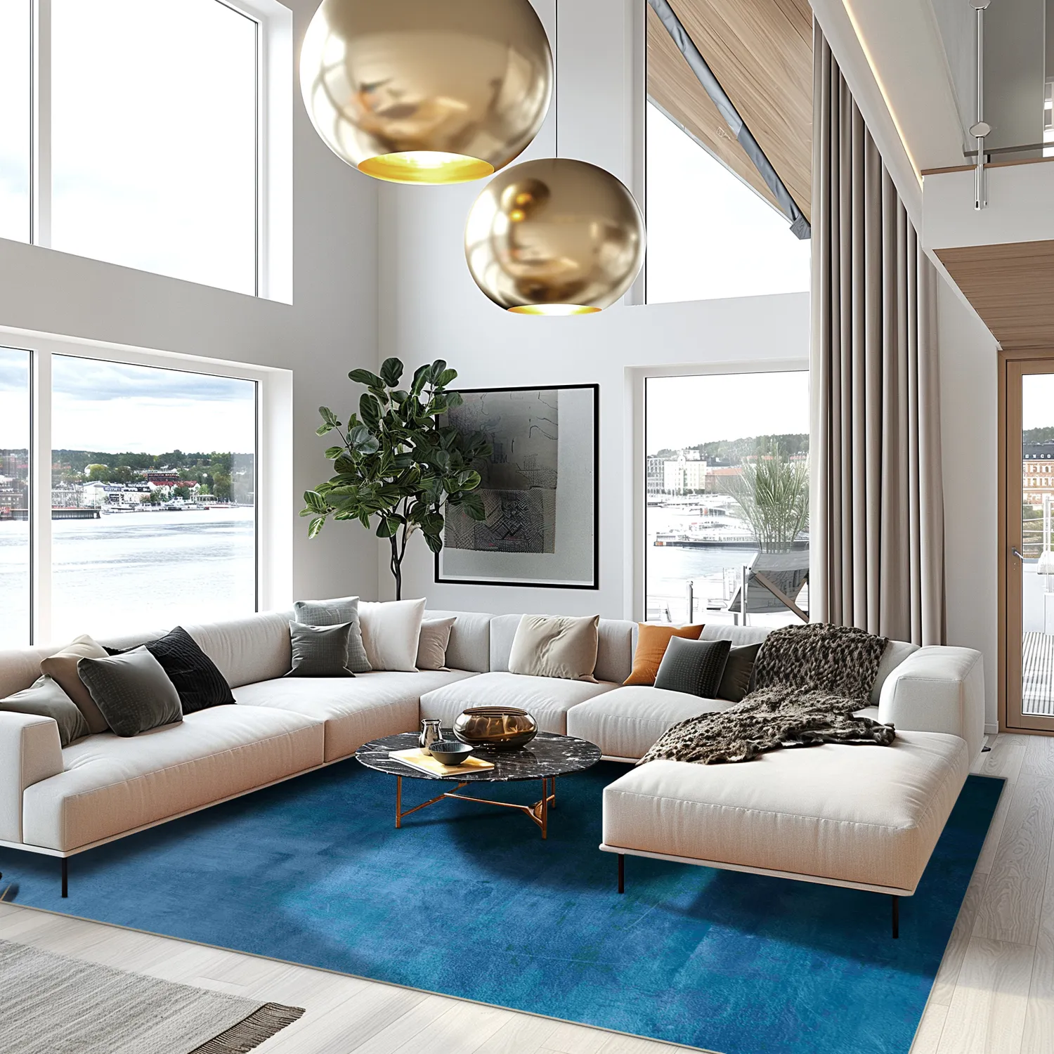 Wilton-Teppich - Artena (dunkelblau)