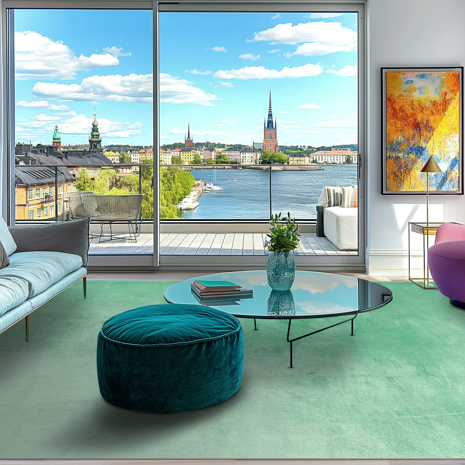 Tapis Wilton - Artena (vert clair)