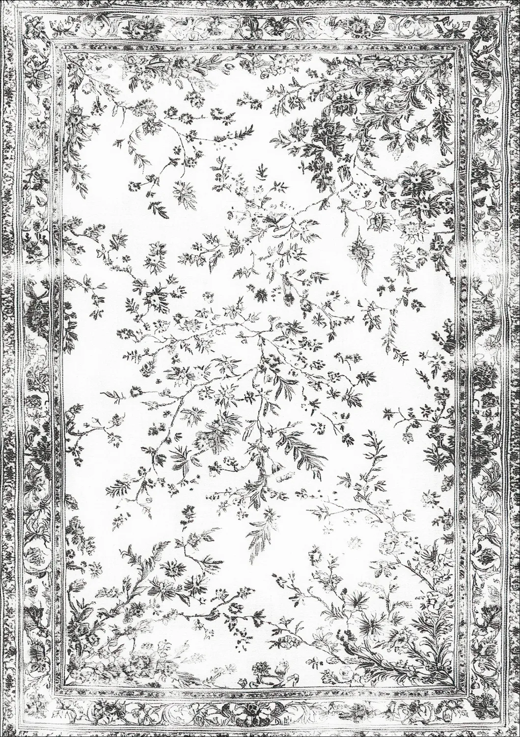 Wilton-Teppich - Tulum (schwarz/weiß)