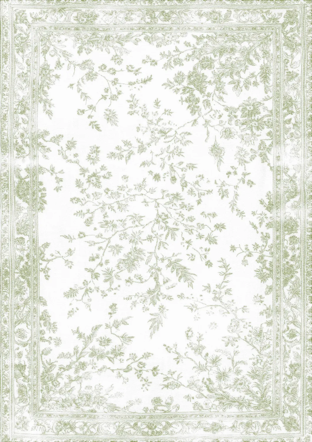 Wilton-Teppich - Tulum (hellgrün/weiß)