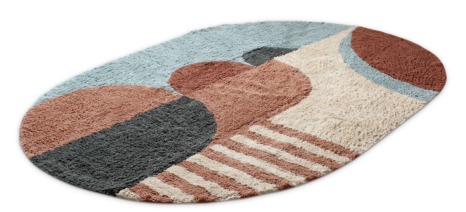 Ovaler Teppich - Osmery Natural Cotton Shaggy (multi)