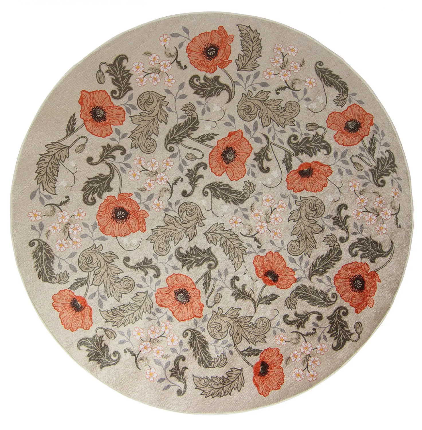 Rund Teppich - Poppy (beige)