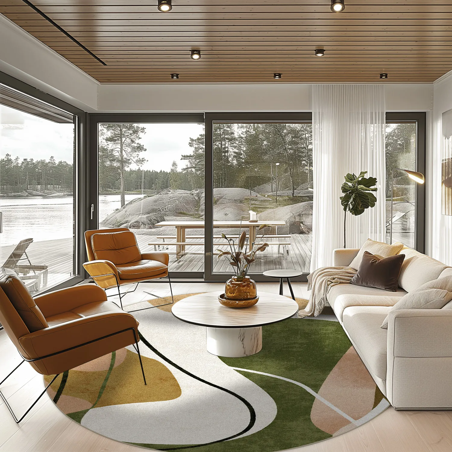 Tapis rond - Cressida (multicolore)